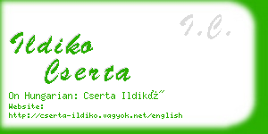 ildiko cserta business card